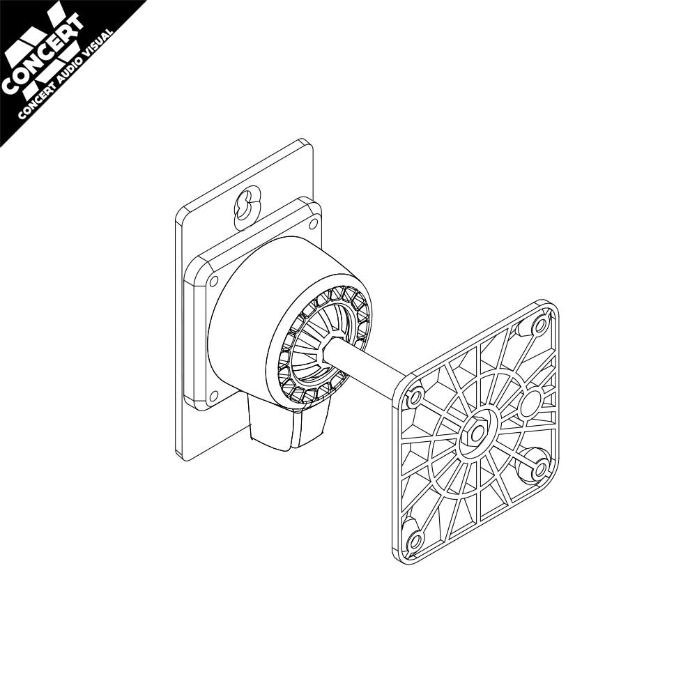 QUEST UB1 Wall Bracket ball mount Pan/Tilt for small HPI boxes/MX801/MX601