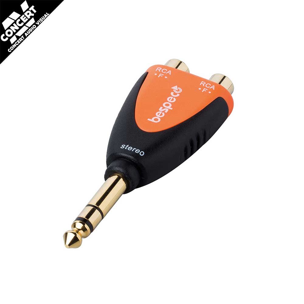 BESPECO SLAD370 - Ø 6,3 mm stereo jack plug -> 2 x RCA socket
