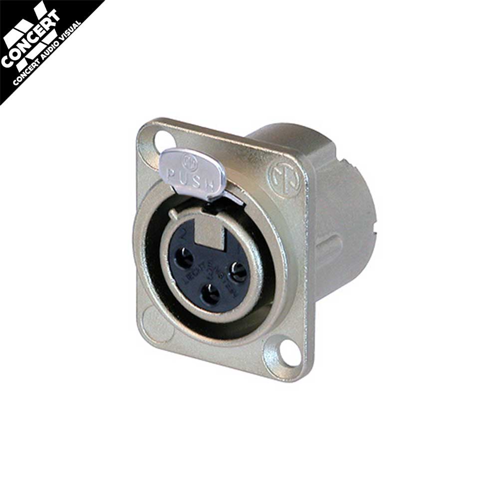 NEUTRIK NC3FD-LX - 3 Pin Female XLR Connector (panel mount)