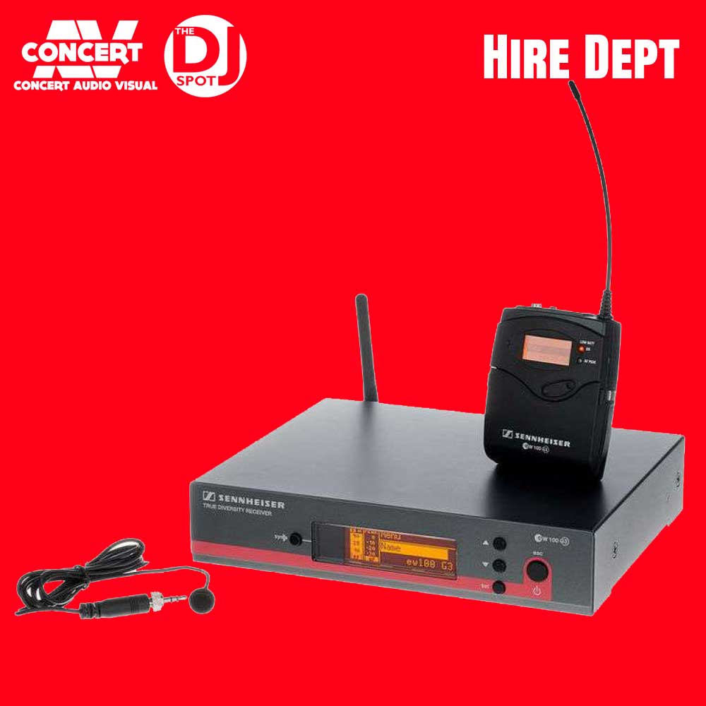 HIRE - SENNHEISER EW100 ME4 Lapel Wireless Mic