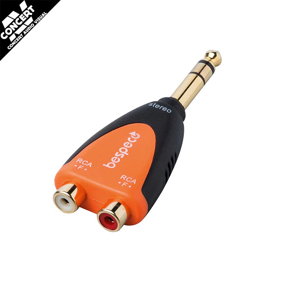 BESPECO SLAD370 - Ø 6,3 mm stereo jack plug -> 2 x RCA socket