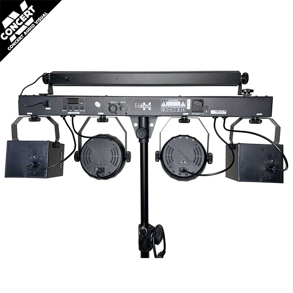 CR Lite USB Partybar - stage bar with 5 LED light effect incl. Tripod carry bags and remote
