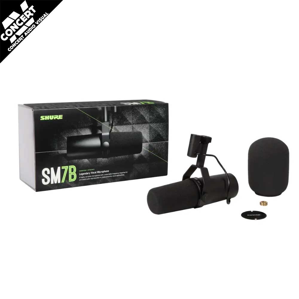 Shure SM7B - Broadcast Voice Over Cardioid Dynamic Microphone
