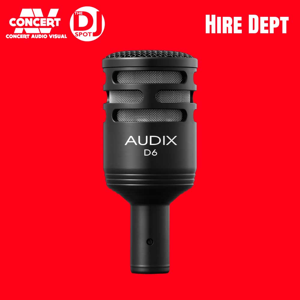 HIRE - Audix D6 Dynamic Kick Drum Mic