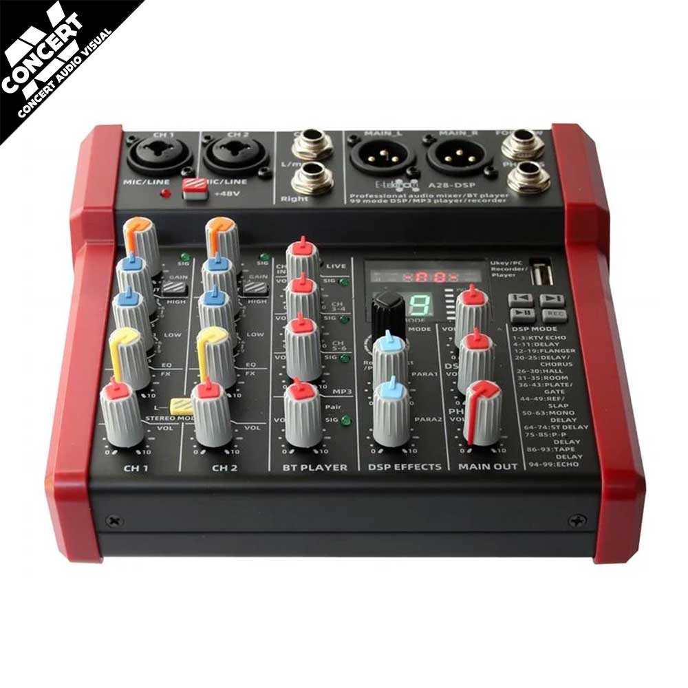 E-LEKTRON A28-DSP Bluetooth Mixer 6 Channel