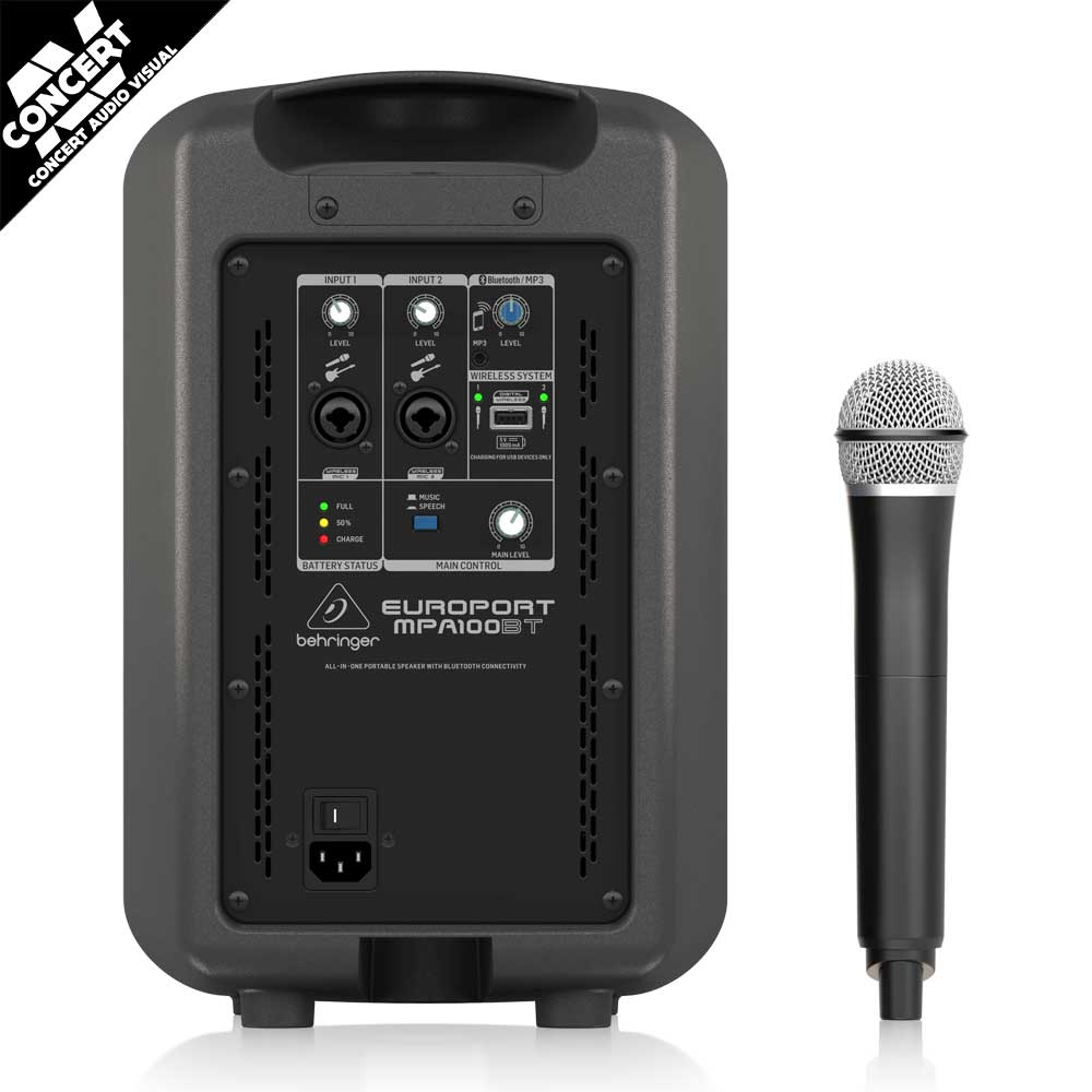BEHRINGER MPA100BT Portable 100W PA System