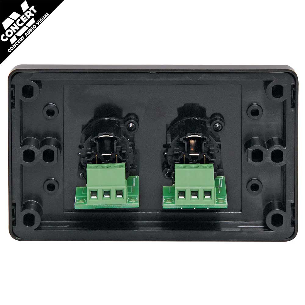 REDBACK XLR Dual Wall Plate - Black CB0448