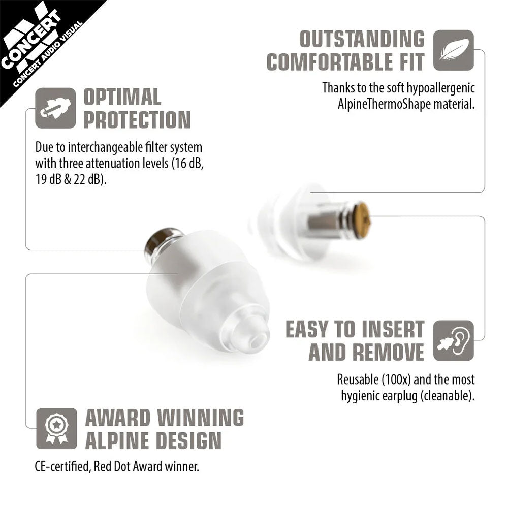 ALPINE Musicsafe Pro Earplugs - Clear