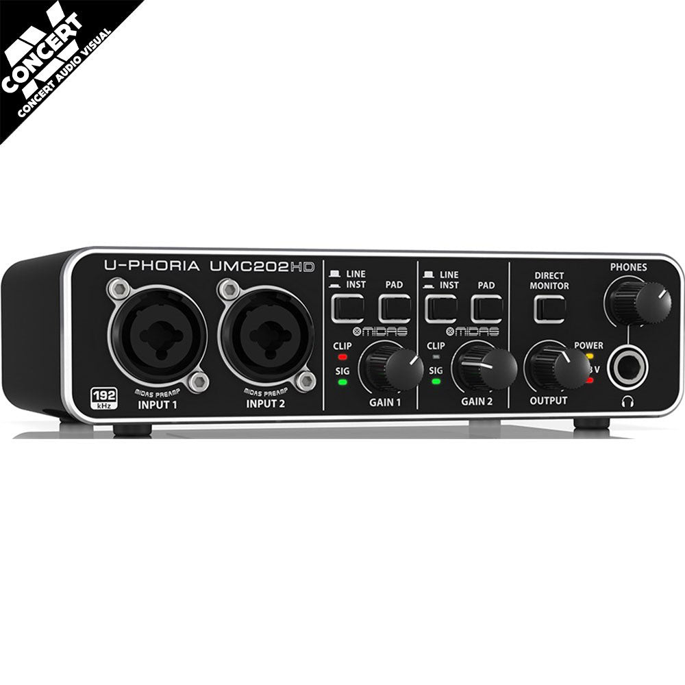 BEHRINGER U-Phoria UMC202HD 2x2 USB Audio Interface