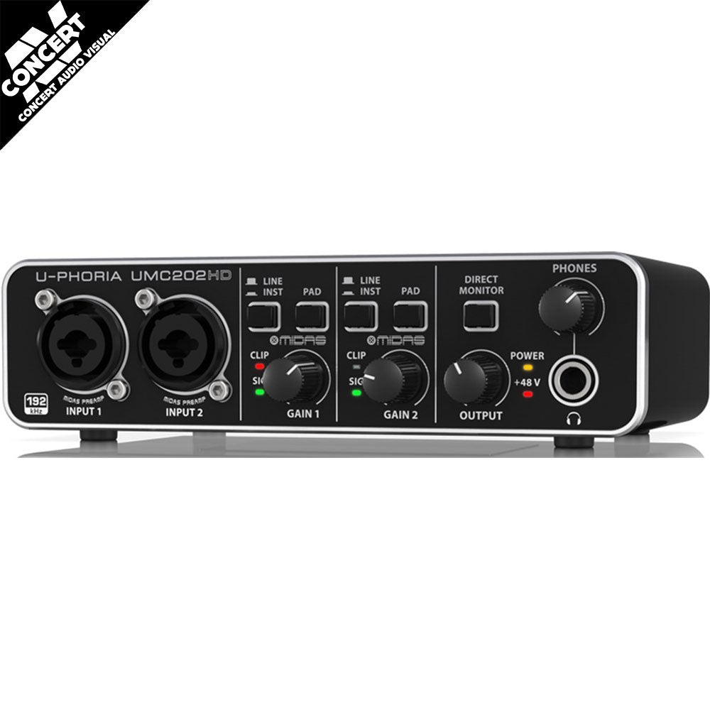 BEHRINGER U-Phoria UMC202HD 2x2 USB Audio Interface