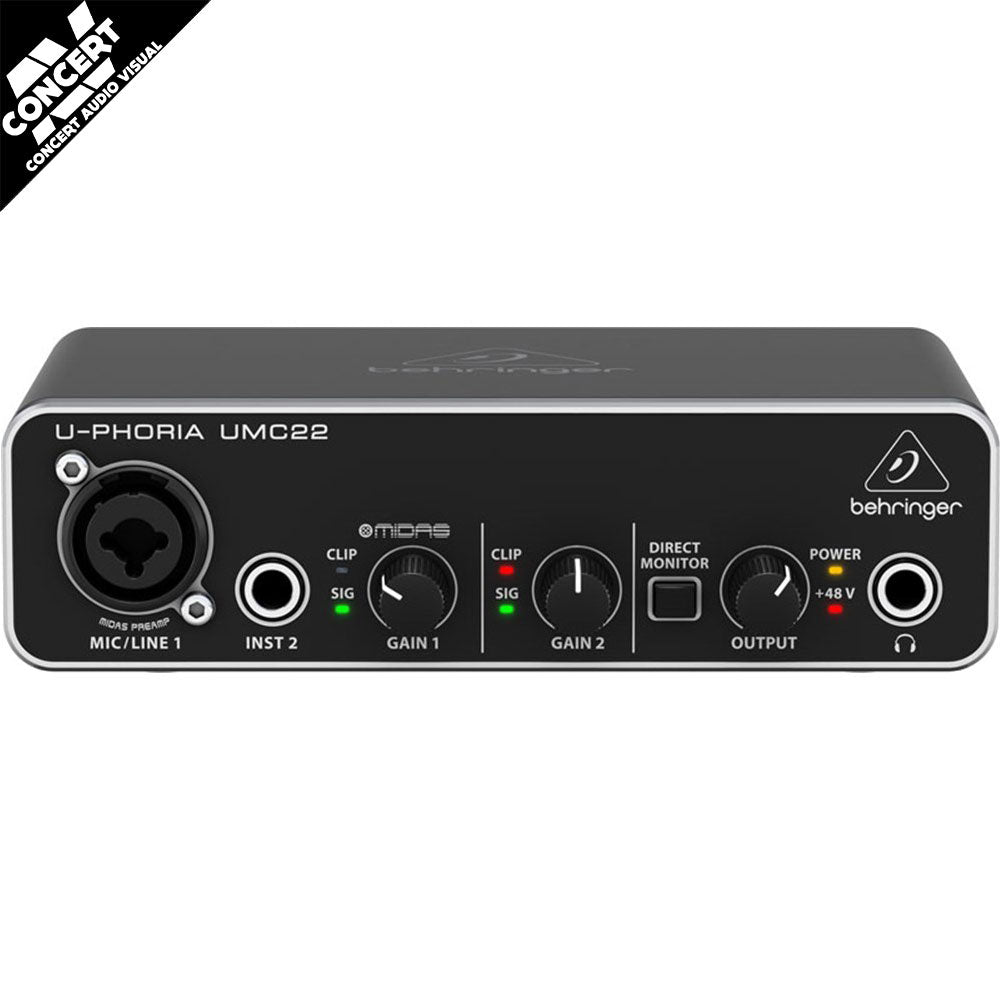 BEHRINGER U-Phoria UMC22 2x2 USB Audio Interface