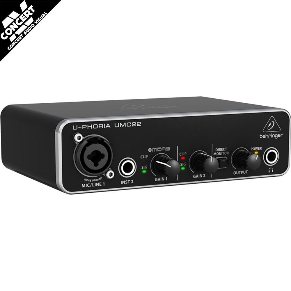 BEHRINGER U-Phoria UMC22 2x2 USB Audio Interface