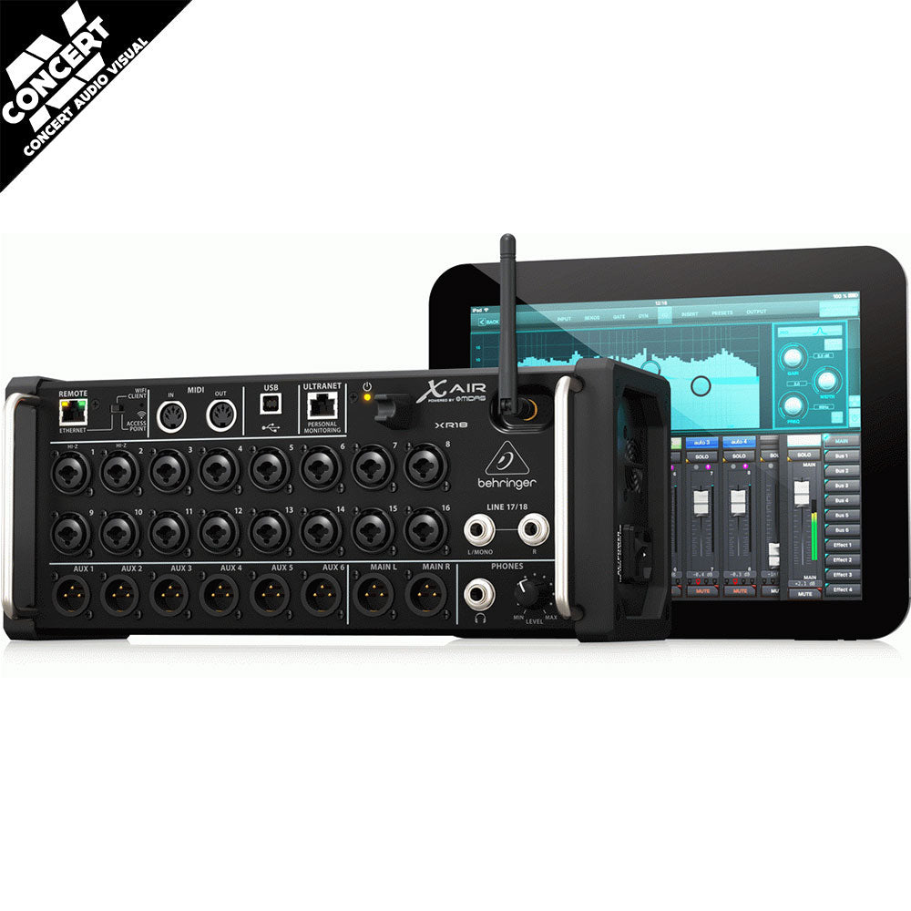 BEHRINGER X-AIR XR18 18-Input Digital Tablet Mixer