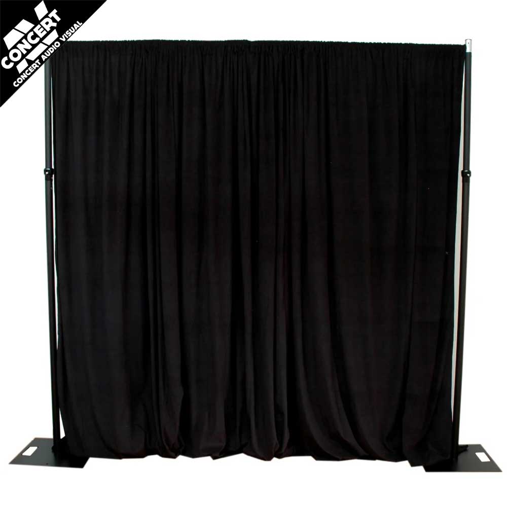 Black Velveteen Drape 6m drop x 5m width - 200GSM