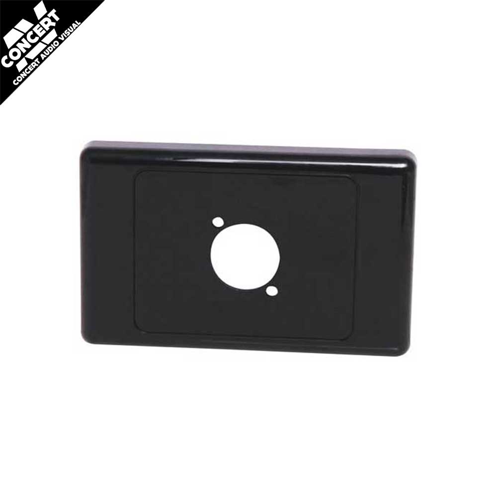 WALL PLATE 1 x D CONNECTOR - BLACK - CLIPSAL