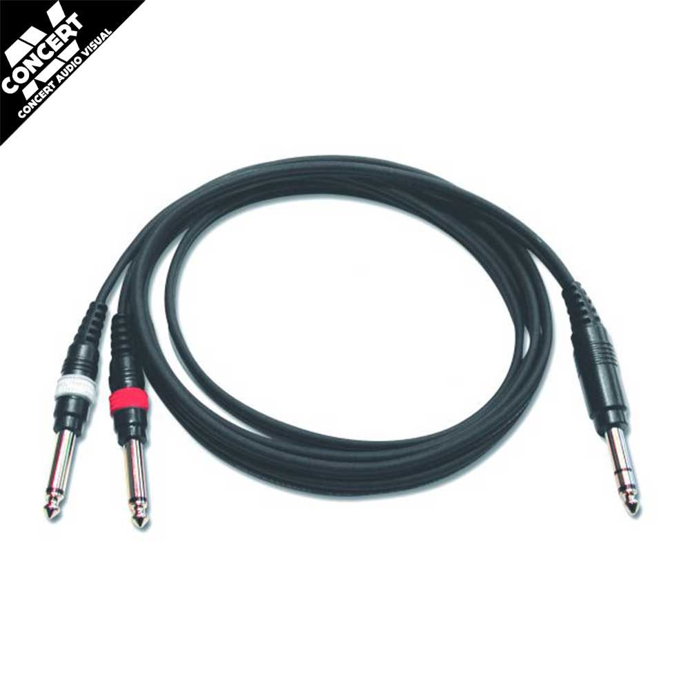 CONCERT SERIES 3M - 1/4 Phono Y-Cable / Insert Lead