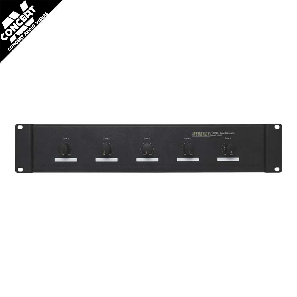 REDBACK Attenuator Volume Control 5 Zone Evac - 100V Line