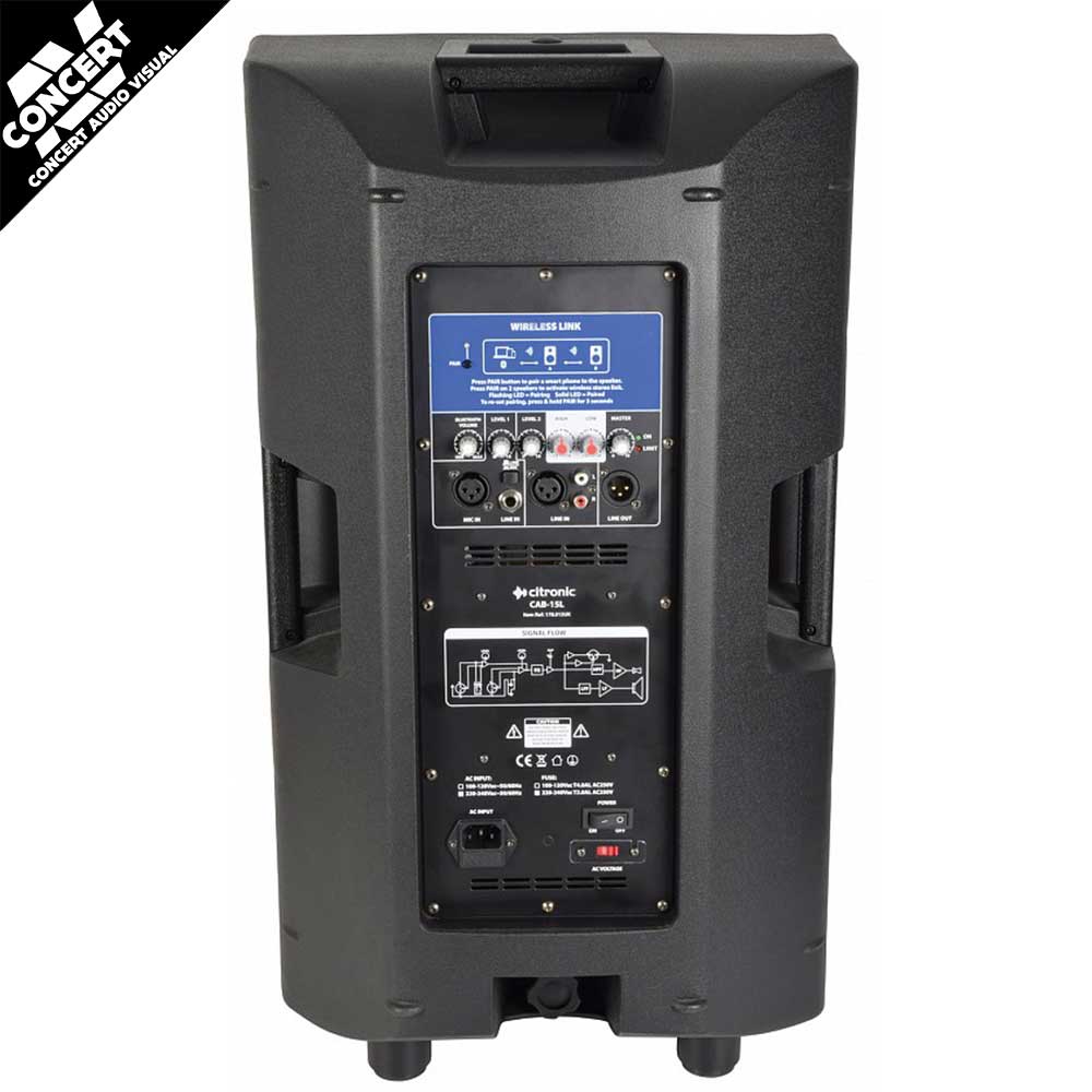CITRONIC 15 Inch Bluetooth1500W Active Speaker