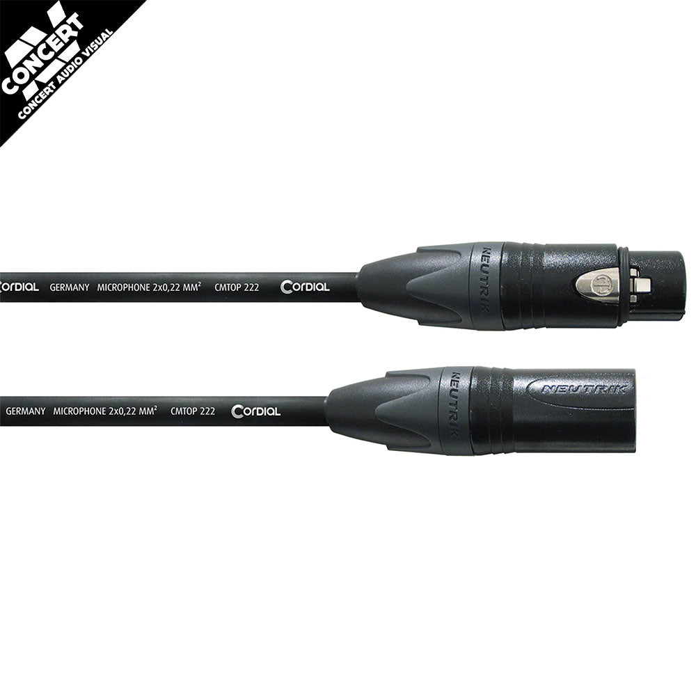 CORDIAL CSM FM-GOLD- NEUTRIK XLR Cable - Black Gold 2.5m