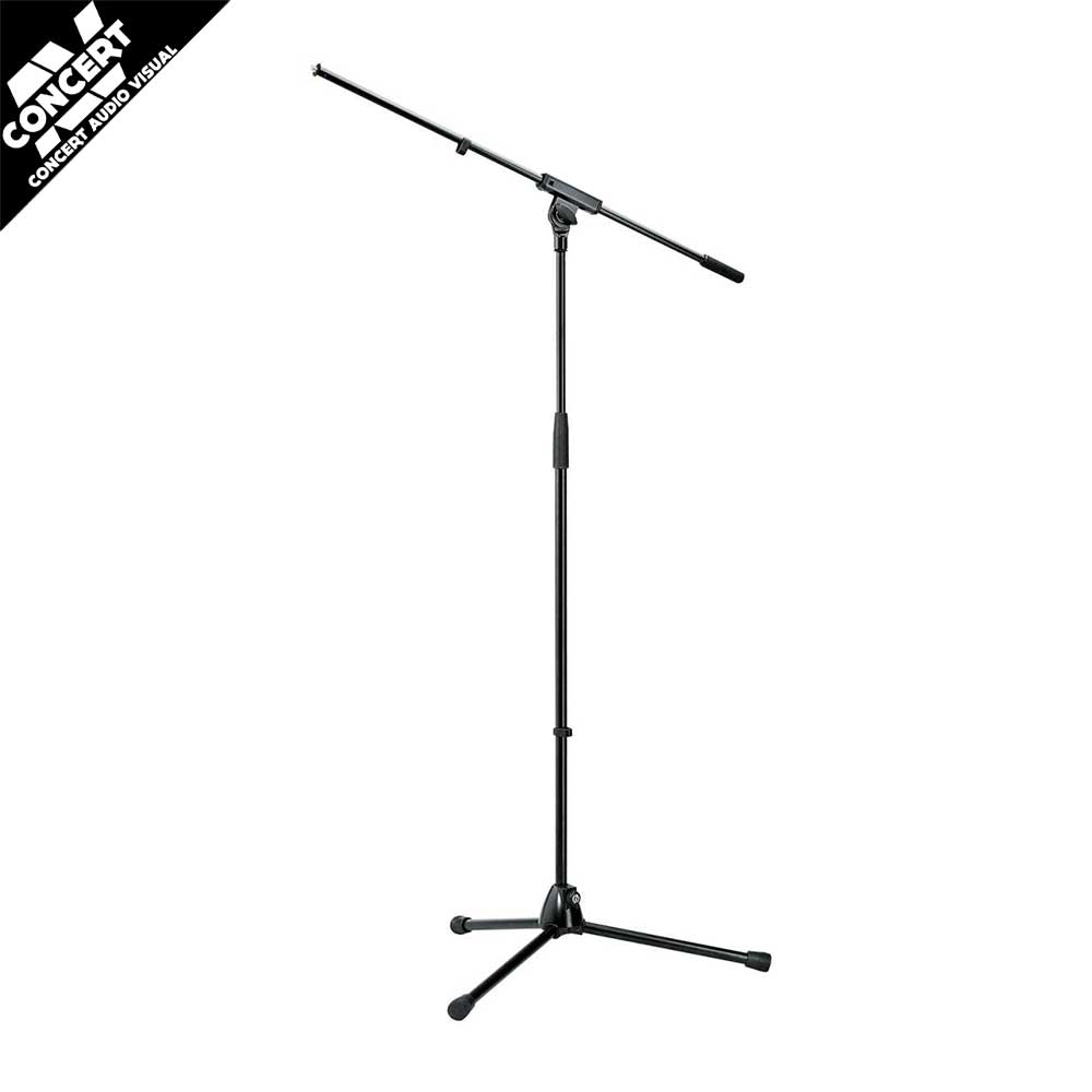 K&M 210/6 Tripod Microphone Stand with Fixed Boom - Black
