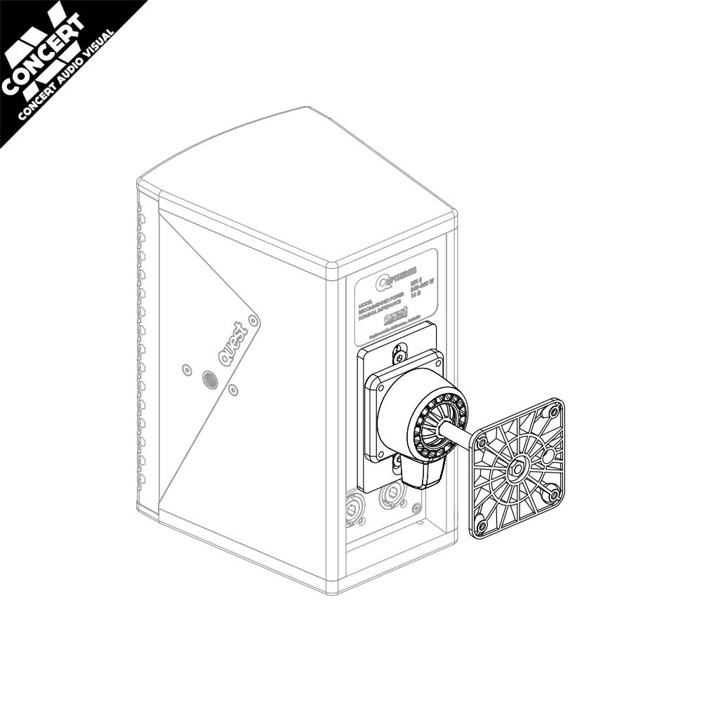 QUEST UB1 Wall Bracket ball mount Pan/Tilt for small HPI boxes/MX801/MX601