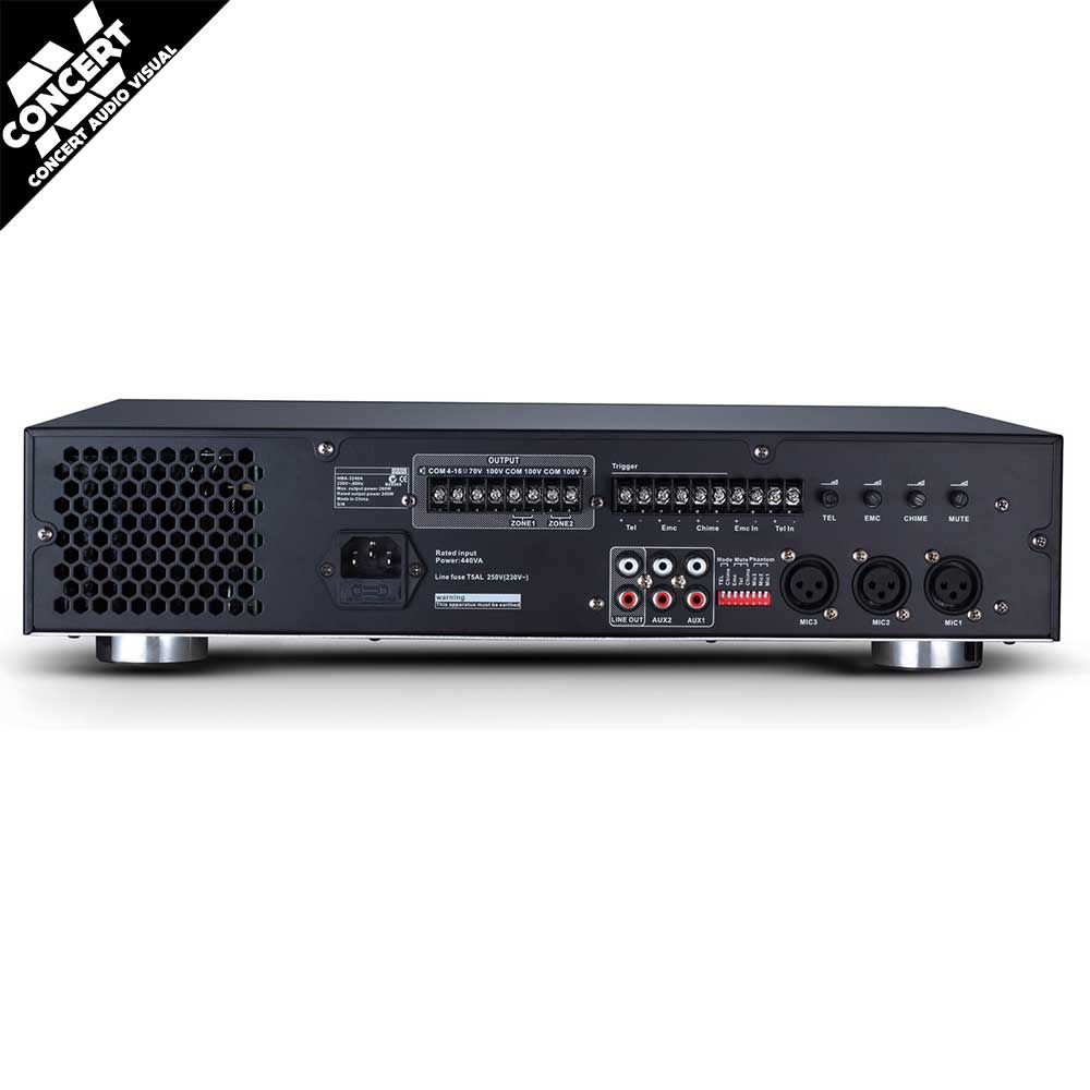 HOMONY HMA-3240A - 2 Zone Mix Amplifier 240W