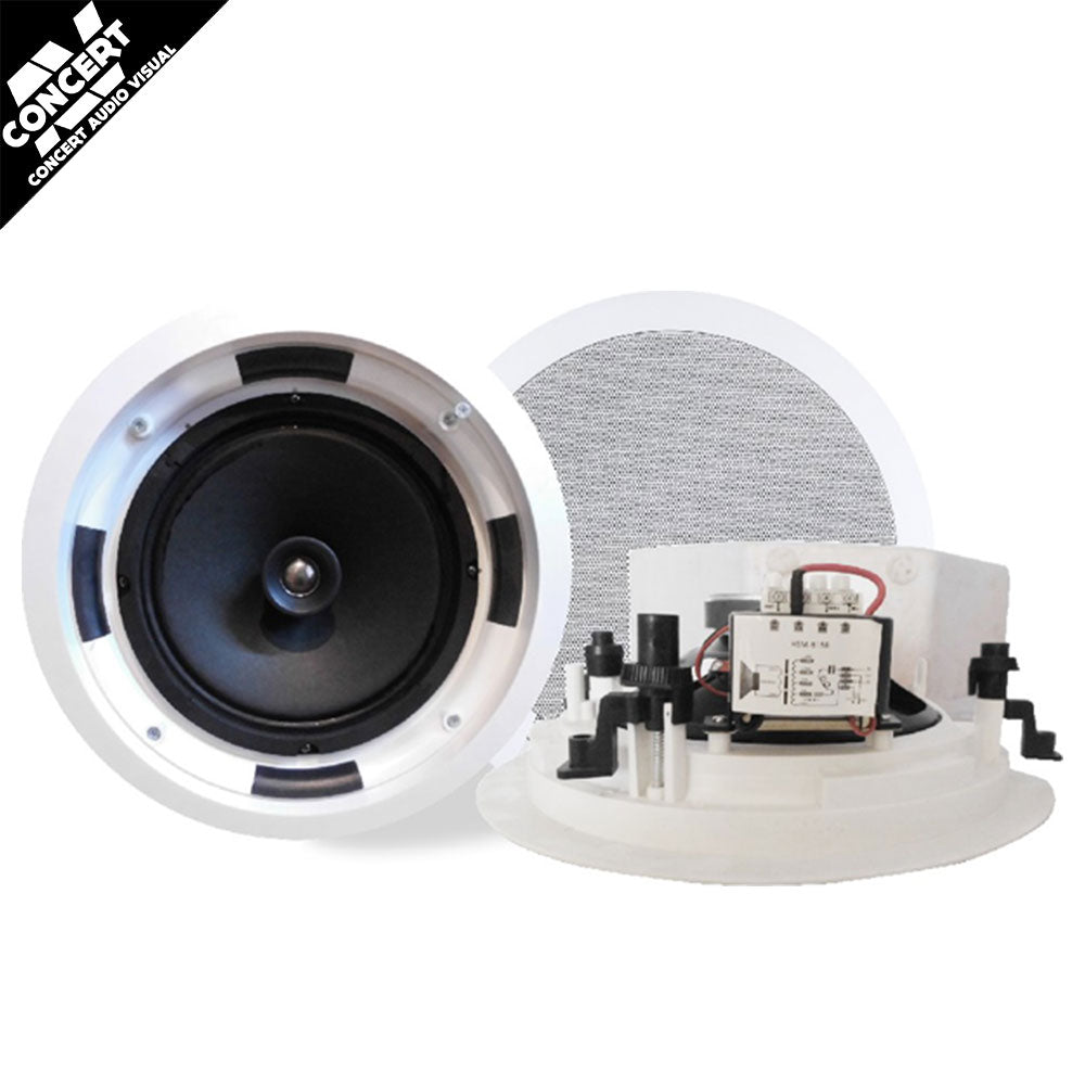 HOMONY HSM-815D/DS - 8" 15w 100VIn-Ceiling Speaker - White