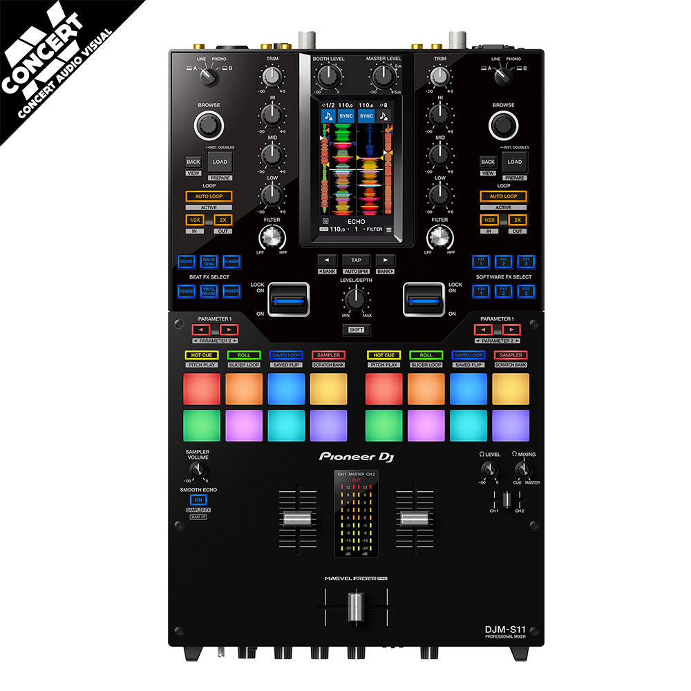 PIONEER DJM-S11 - 2 Channel DJ Scratch-Style Mixer