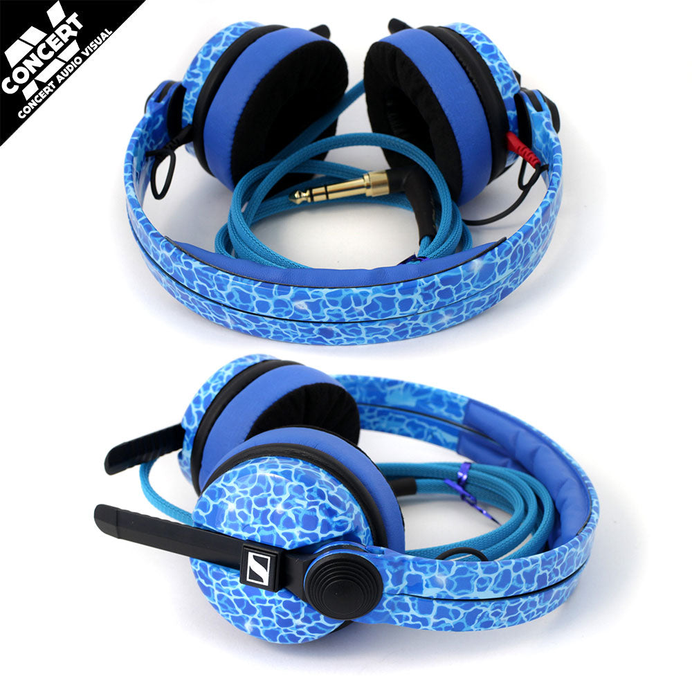 SENNHEISER HD25 Anime Water Blue with Yaxi Blue Comfort Pads ONLY 1 LEFT