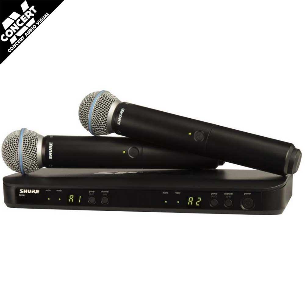 SHURE BLX288B58K14 - Wireless Dual Handheld System 614-638MHz