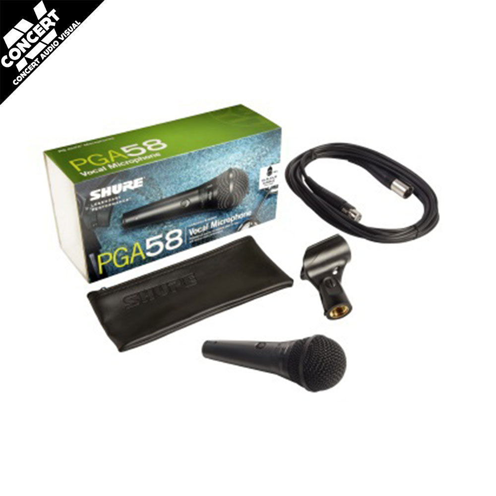 SHURE PGA58 XLR Vocal Microphone with 5m XLR Cable