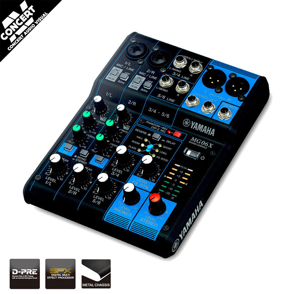 YAMAHA MG06X 6ch Mixer w/ FX