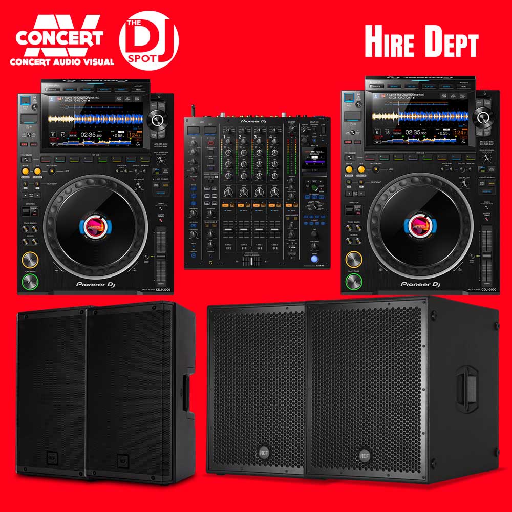 HIRE - PIONEER CDJ-3000 + A9 DJ Pack 3