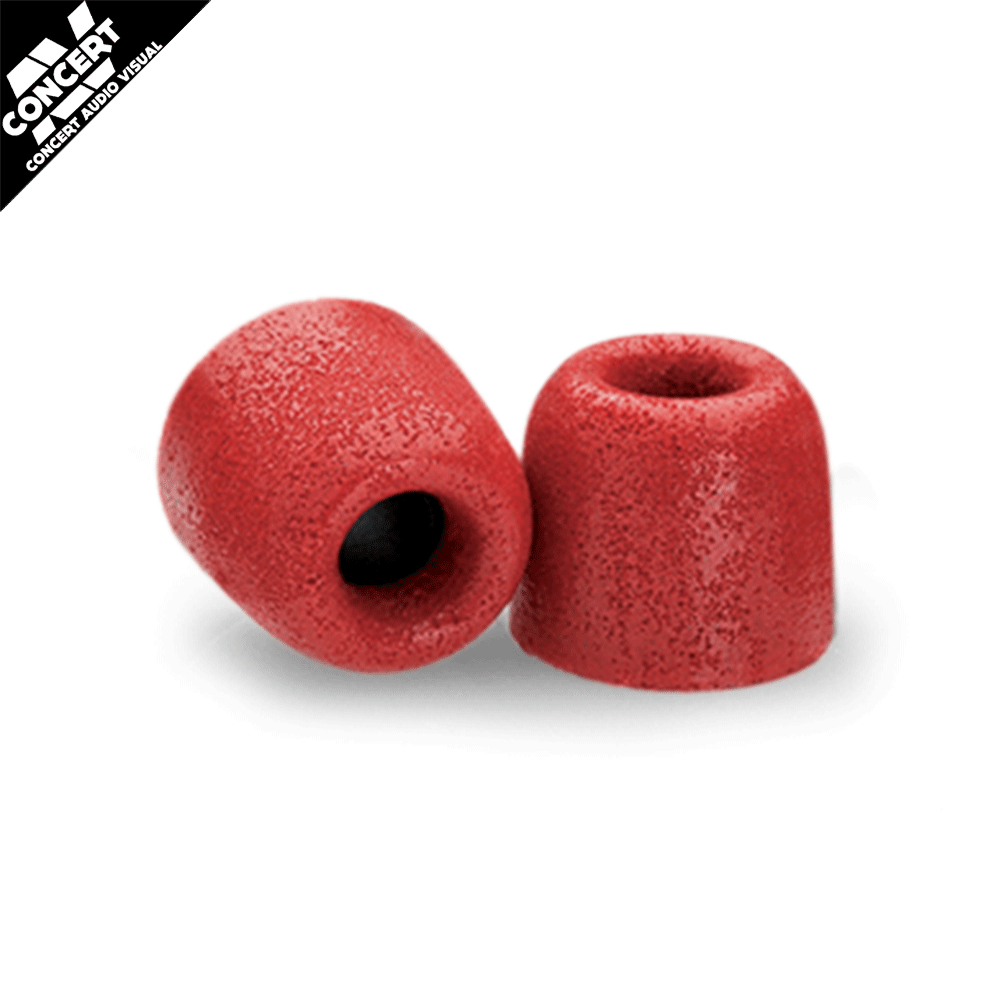 Earphone Tips PAIR - T-400 - Memory Foam - RED