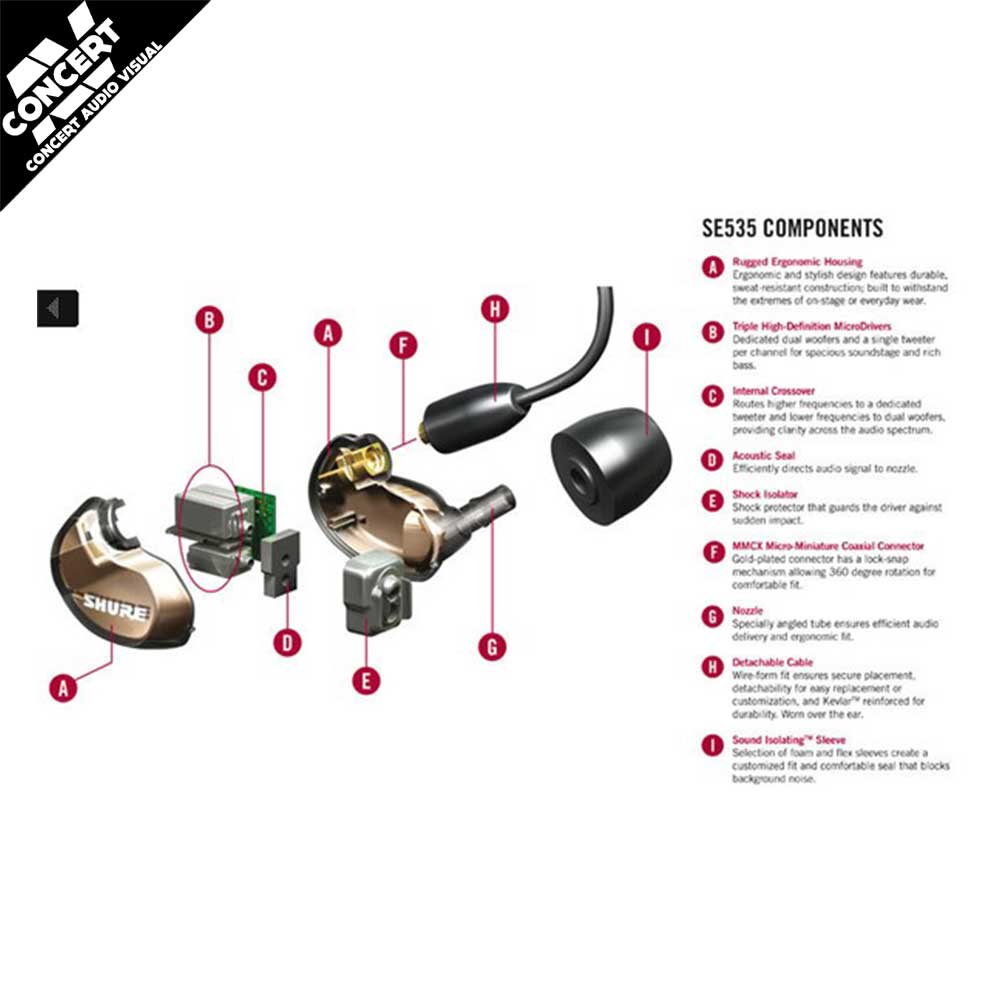 SHURE SE535 Clear - Stereo In ear Earphones