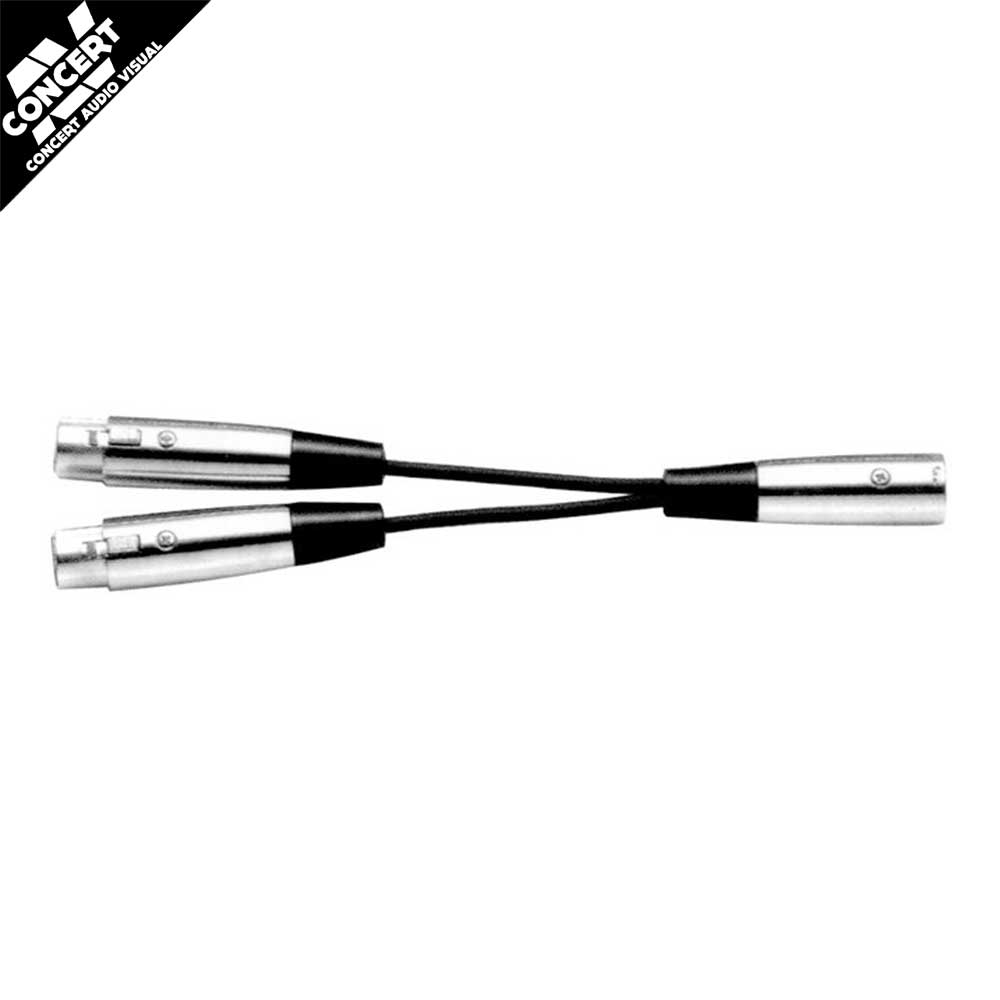 UXL PYX-02 - XLR Y split cable - 15CM Y CABLE 1 M XLR TO 2 x F XLR Plugs