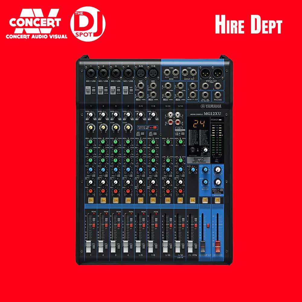 HIRE - Yamaha MG12XU Mixer