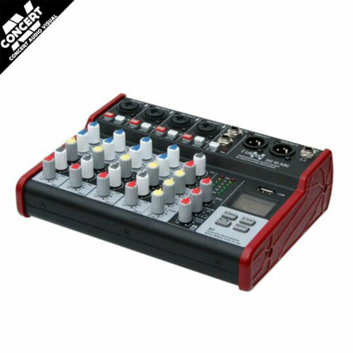 E-Lektron SE-6 Live Audio Mixer 6 Channel Mixer (USB, Bluetooth, Phantom power)