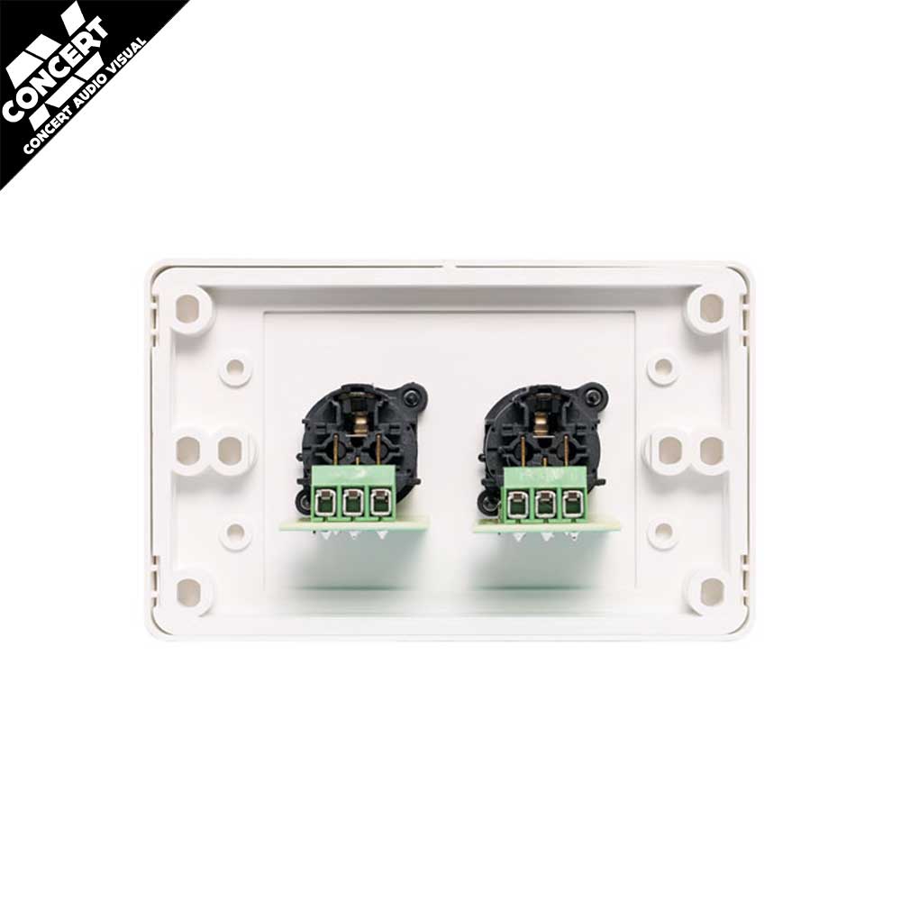 CONCERT SERIES Dual 3 Pin XLR Horizontal Microphone Wallplate