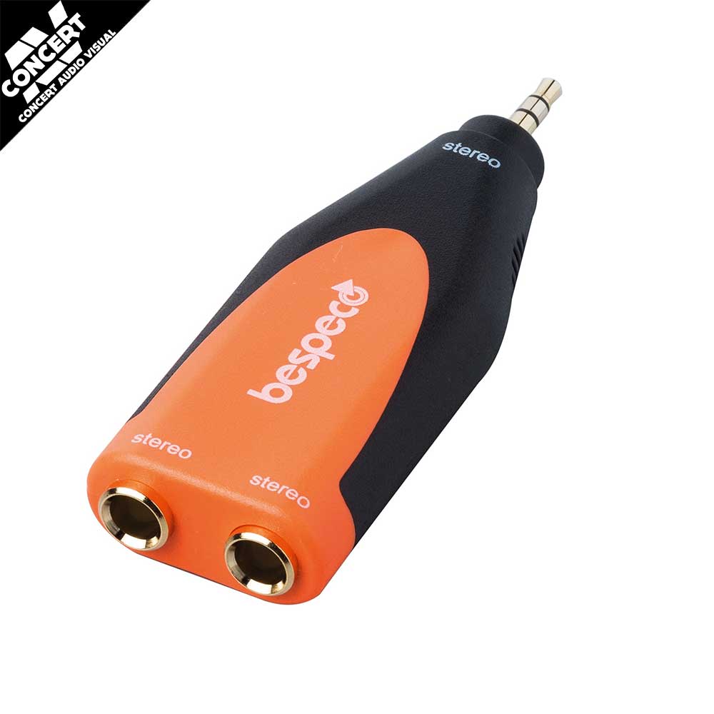 BESPECO SLAD170 - Ø 3,5 mm stereo jack plug -> 2 x Ø 6,3 mm stereo jack socket