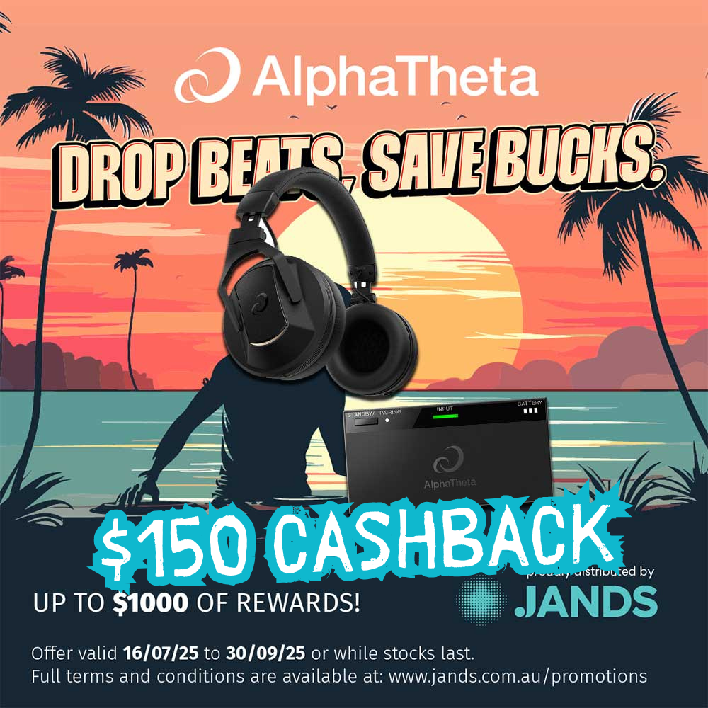 AlphaTheta HDJ-F10 DJ Headphones with Transmitter