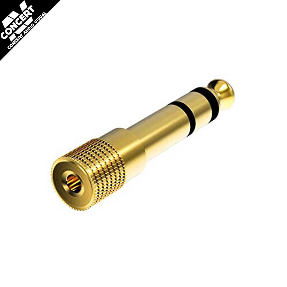 CONCERT SERIES  3.5mm to 1/4 Phono Adaptor - Gold