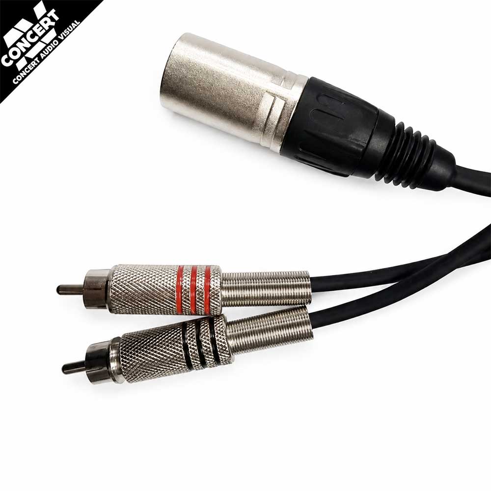CONCERT SERIES Dual RCA to Single Male XLR Y-Split Cable 3m