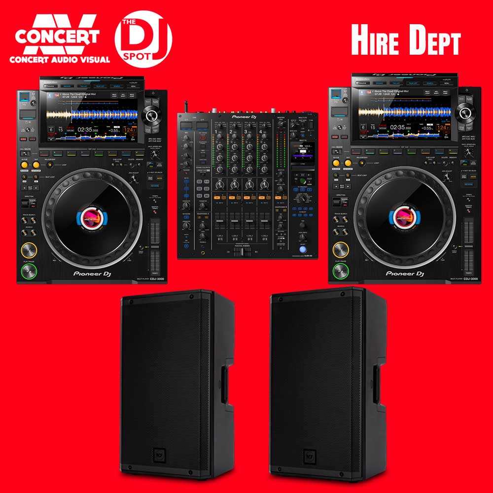 HIRE - PIONEER CDJ-3000 + A9 DJ Pack 2