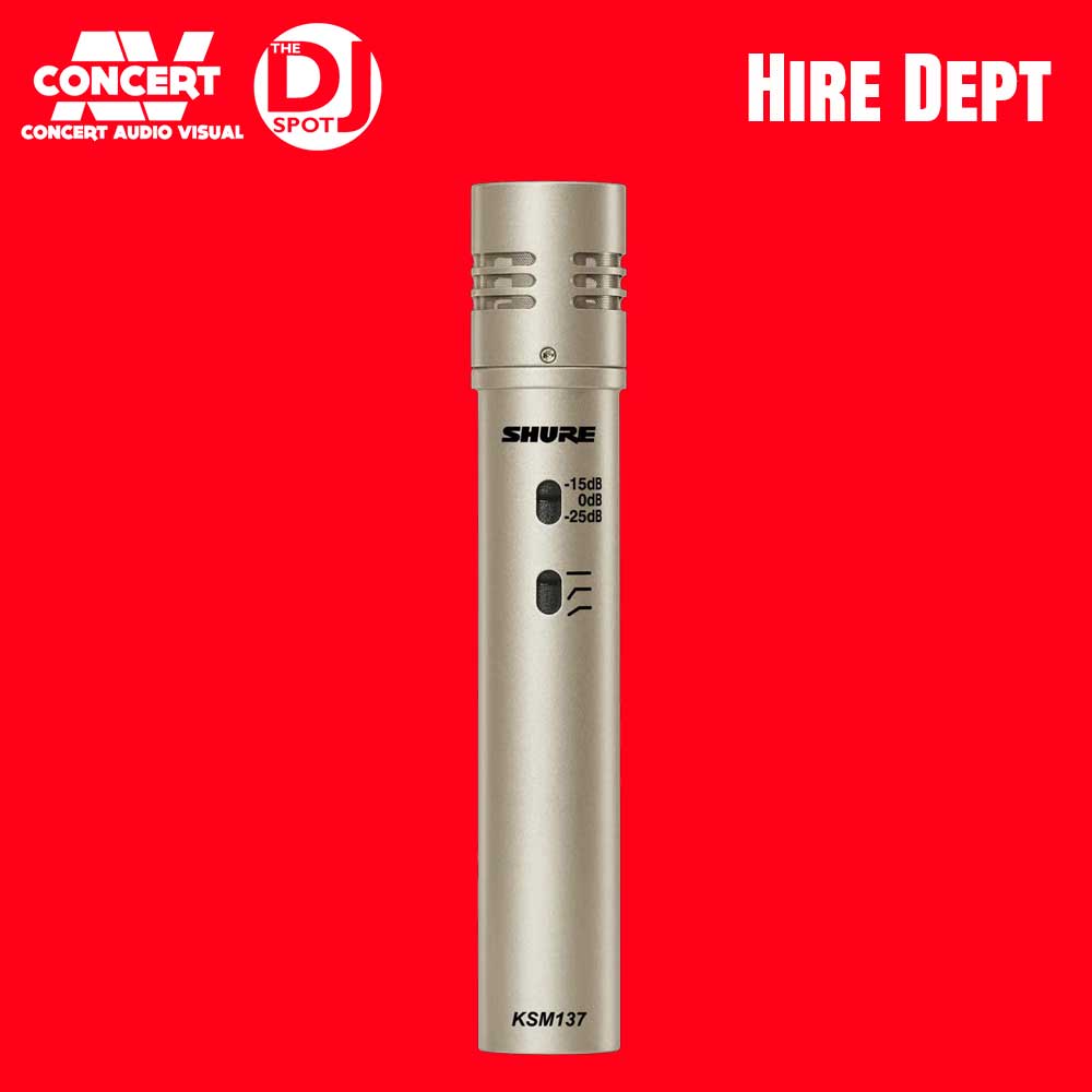 HIRE - SHURE KSM137 Condenser Mic