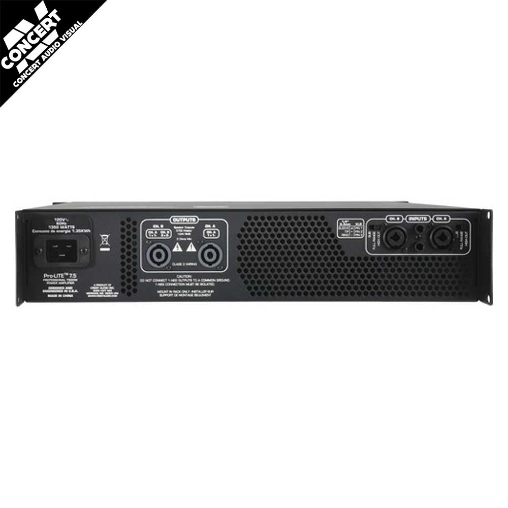 CREST Pro-LITE 7.5 Professional 2-Channel Power Amplifier