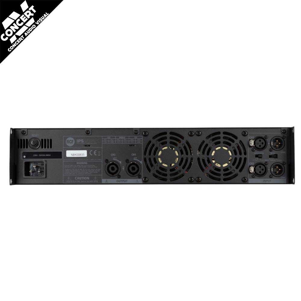 RCF IPS3700 - Class H power amplifiers - 2x1500 W RMS - 4 ohm