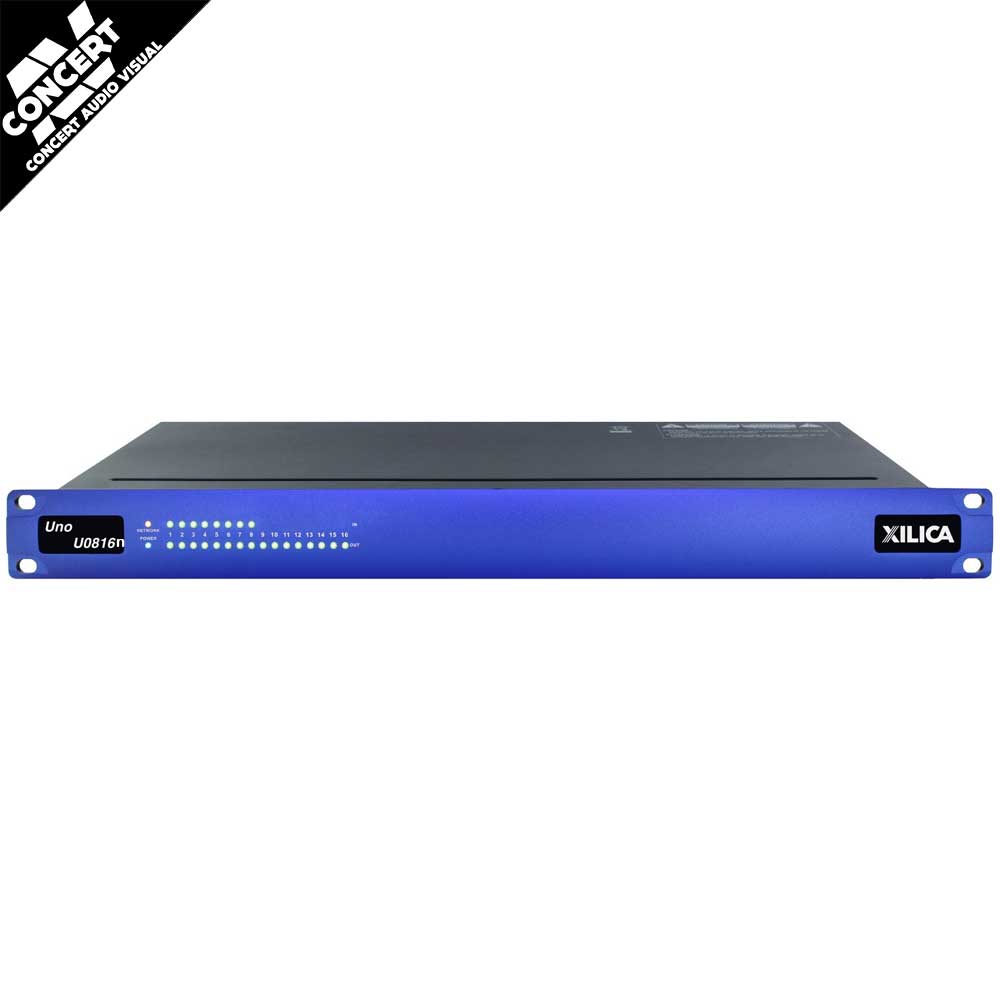 XILICA U0816-N Programmable 48kHz Ethernet DSP System - Fixed Architecture DSP Modules, Dante - 8 IN x 16 OUT