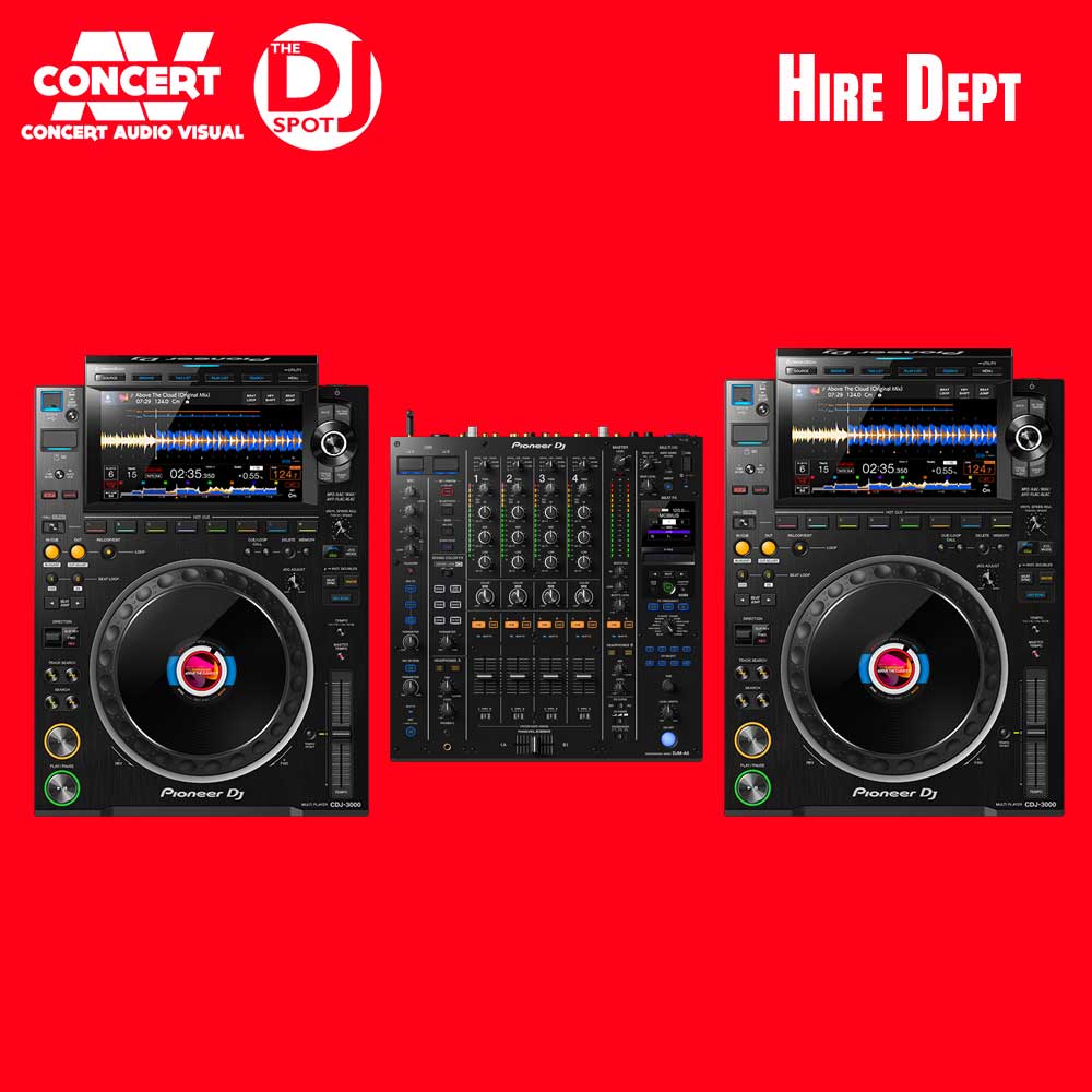HIRE - PIONEER CDJ-3000 + A9 DJ Pack 1