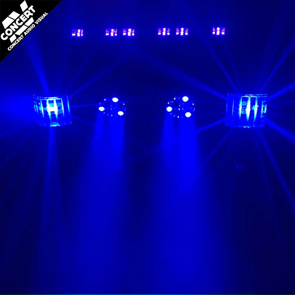 CR Lite USB Partybar -  stage bar with 5 LED light effect incl. Tripod carry bags and remote